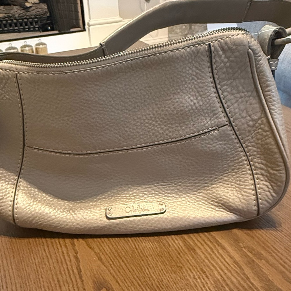 Cole Haan Pebbled Leather Shoulder Bag in Light Taupe